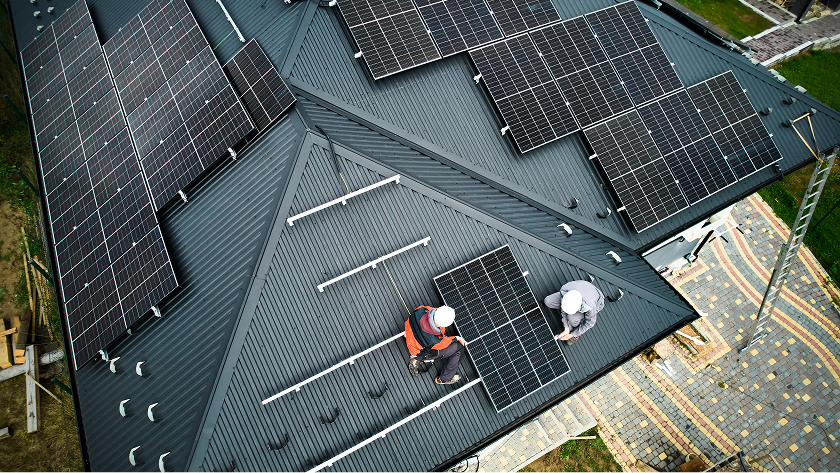 Solar PV Installation on modern UK home